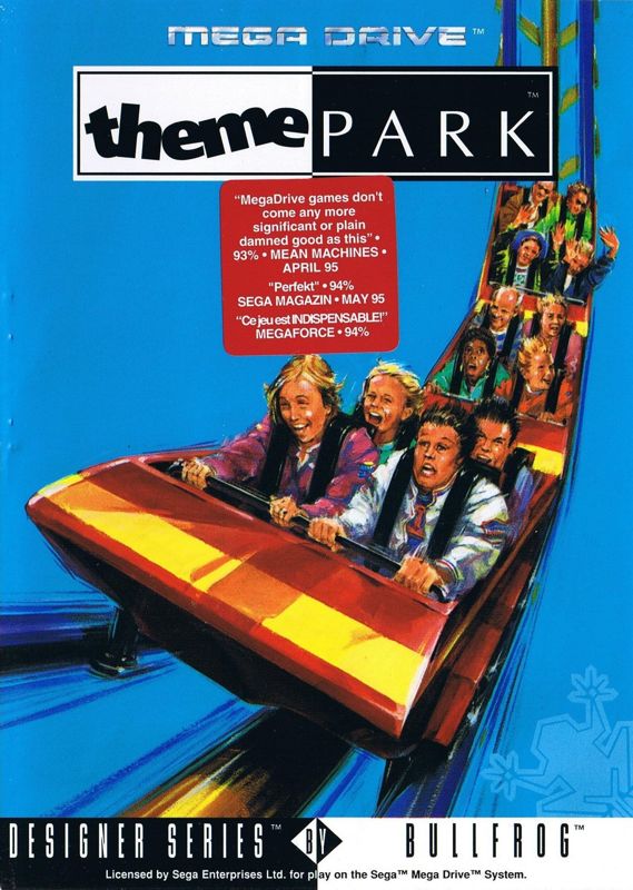Theme Park box art for Sega Mega Drive